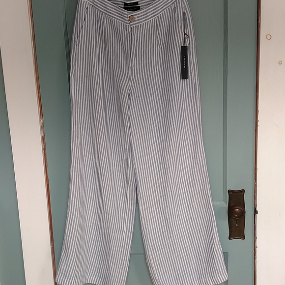 Tahari linen wide leg pants size 8 - Picture 2 of 7